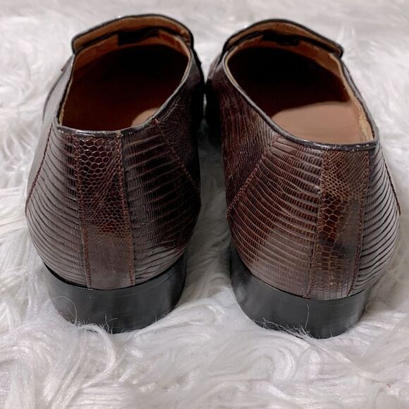 GENUINE LIZARD loafers reddish brown men’s 10.5D main image 2